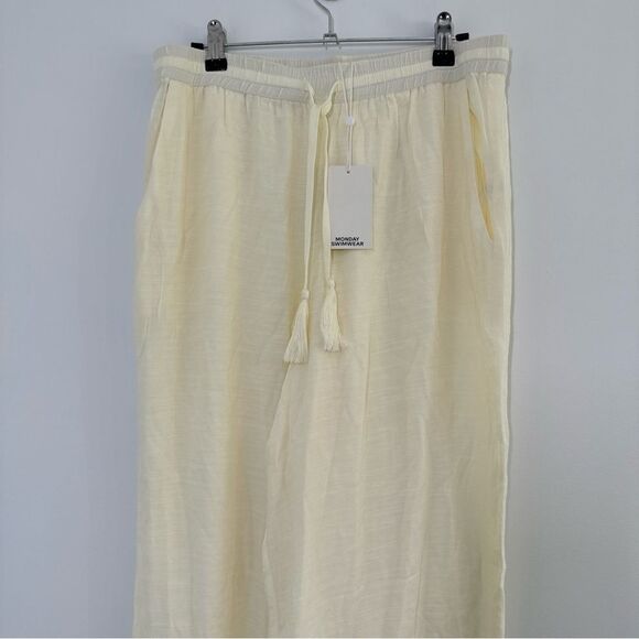 MONDAY Swimwear Tahiti Pants in Ivory New With Tags Size Medium - Picture 6 of 15